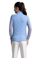 IBKUL Striped L/S Mock Neck