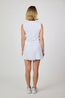 White Stripes Sleeveless Tank