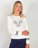 White Racquet Sweater