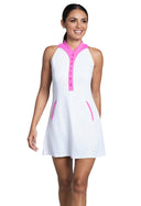 IBKUL Sleeveless Color Block Dress