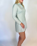 Long Sleeve Polo Blue Craters
