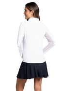 IBKUL White Long Sleeve Mock Neck