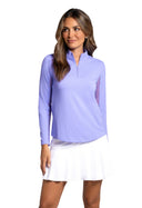 IBKUL Lavender Long Sleeve Mock Neck