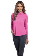 IBKUL L/S Mock Neck Rose