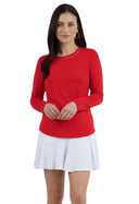 IBKUL L/S Crew w/ Mesh Red