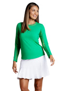 IBKUL L/S Crew w/ Mesh Green