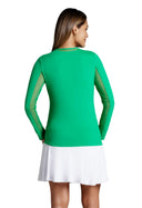 IBKUL L/S Crew w/ Mesh Green