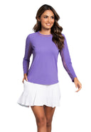 IBKUL Plum L/S Crew with Mesh
