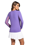 IBKUL Plum L/S Crew with Mesh