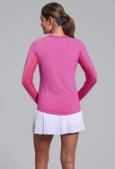 IBKUL L/S Crew with Mesh Rose