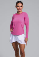 IBKUL L/S Crew with Mesh Rose