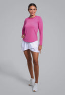 IBKUL L/S Crew with Mesh Rose