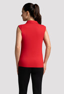 IBKUL Red Sleeveless Polo