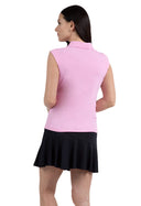 IBKUL Candy Pink Sleeveless Polo