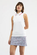 Alice Polo - White/Berry/Dew