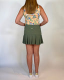 Olive Green 15" Pique Flounce Skort