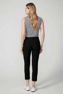 Black Jacquard Ankle Pant