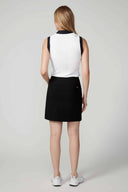 Black Jacquard Techno Skort