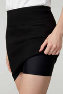 Black Jacquard Techno Skort