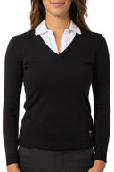 Black Long Sleeve V-Neck Sweater