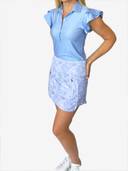 Tropic Blue Flutter Top