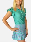 Palm Green Flutter Top