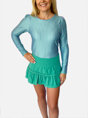Palm Gingham Long Sleeve Crew