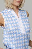 Blue Argyle Birch Polo