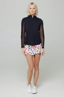 IBKUL Black Long Sleeve Mock Neck
