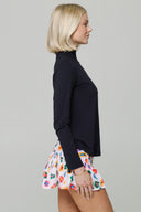 IBKUL Black Long Sleeve Mock Neck