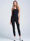 Seamless Black Scoop Tank