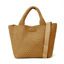 Parker & Hyde Woven Classic tote color camel, adjustable crossbody strap
