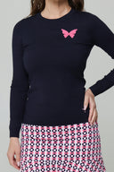 Golftini Butterfly Crew Neck Sweater