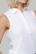 Golftini Sleeveless Ruffle Tech Polo