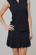 IBKUL Black Sleeveless Polo