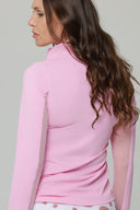 IBKUL Candy Pink Long Sleeve Mock Neck