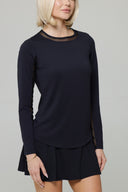 IBKUL Long Sleeve Crew with Mesh