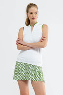 The Kennedy Top - White/Olive