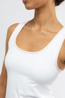 Mae Tank - White/Melon