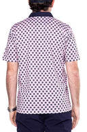 Men's Pink Medallion Pique Polo