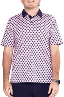 Men's Pink Medallion Pique Polo