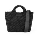 Mini Woven Black Tote