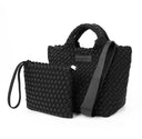 Mini Woven Black Tote
