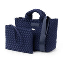 Mini Woven Navy Tote