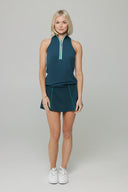 Back Nine Sleeveless Teal Polo