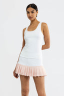 Mae Tank - White/Melon