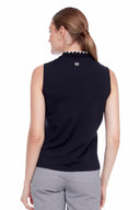 Swing Control Sleeveless Scalloped Neck Polo