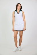Fresh Air Sleeveless White Polo