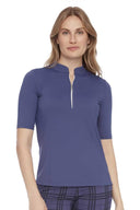 Velocity Short Sleeve Zippered Top