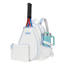 Tennis Courtside Backpack - White/Sky Blue